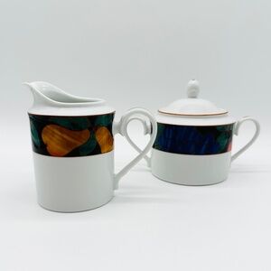 Noritake Forest Bounty Sugar and Creamer Set Pattern #4058